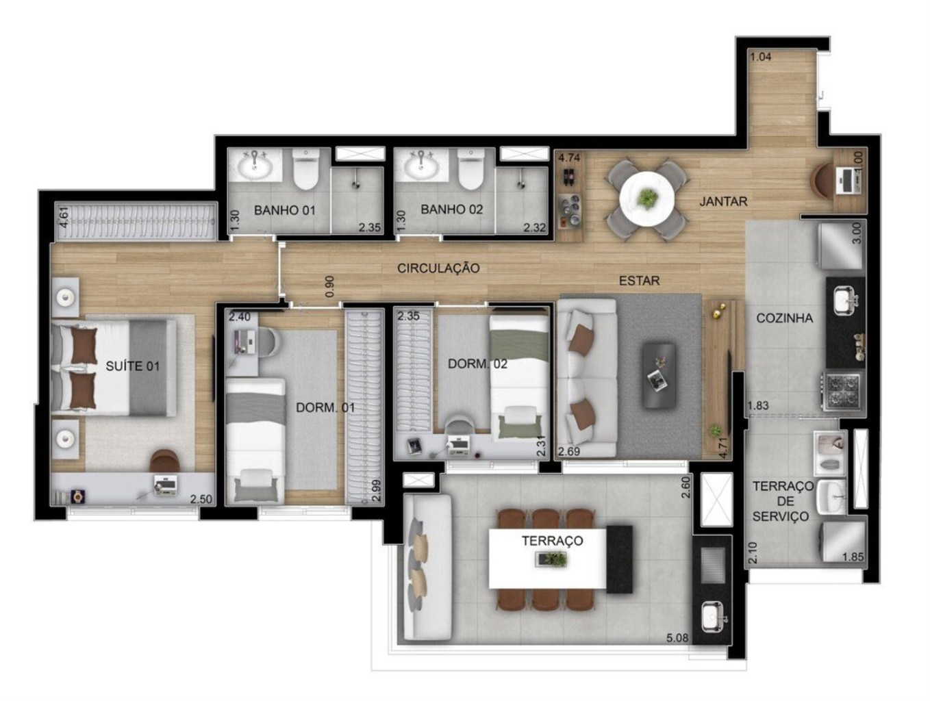 Apartamento, 3 quartos, 89 m² - Foto 24