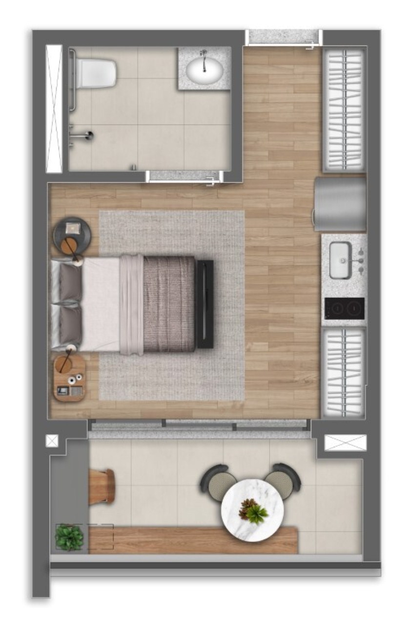 Apartamento à venda com 1 quarto, 41m² - Foto 9