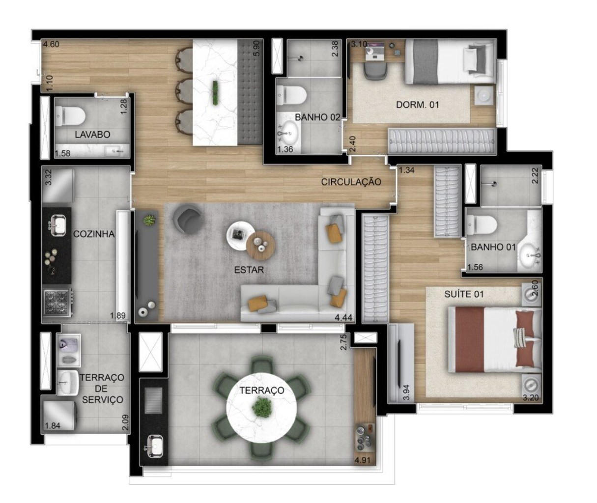 Apartamento à venda com 3 quartos, 110m² - Foto 27