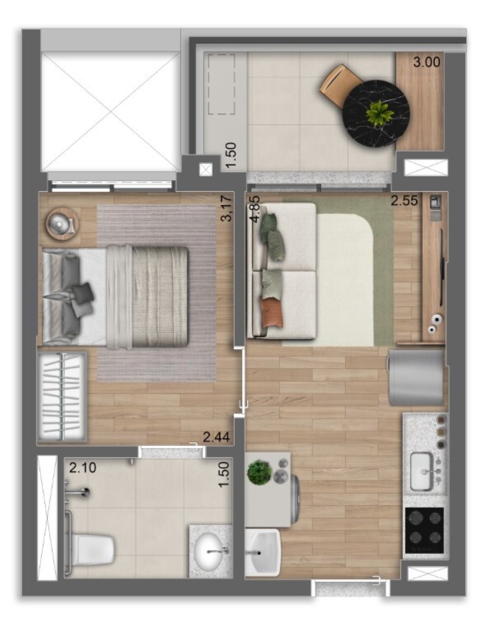 Apartamento à venda com 1 quarto, 30m² - Foto 11