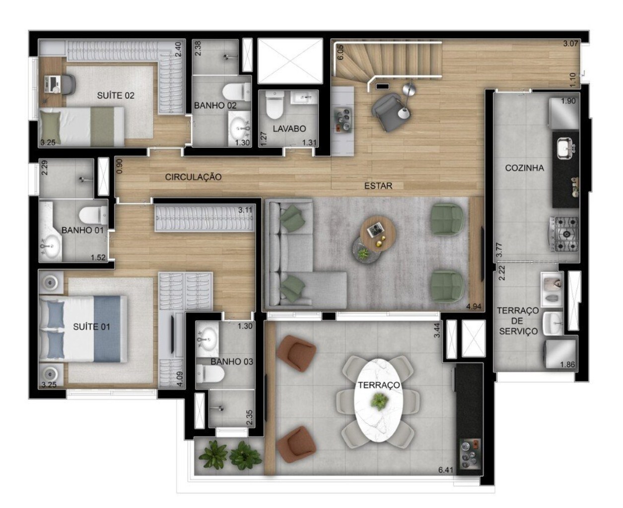 Apartamento, 3 quartos, 89 m² - Foto 32