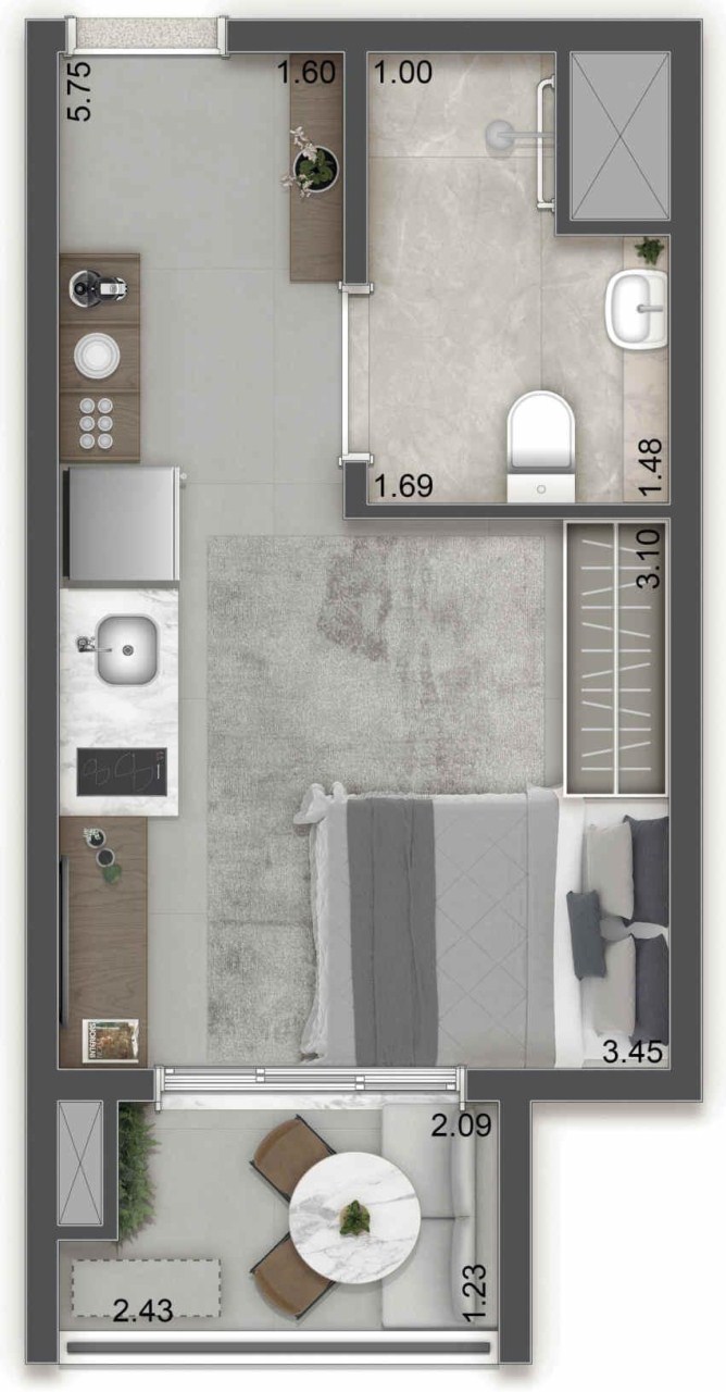 Kitnet e Studio à venda com 1 quarto, 22m² - Foto 11