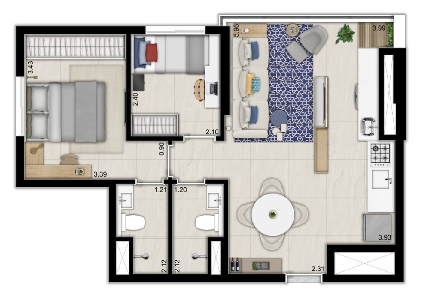 Apartamento à venda com 2 quartos, 47m² - Foto 13