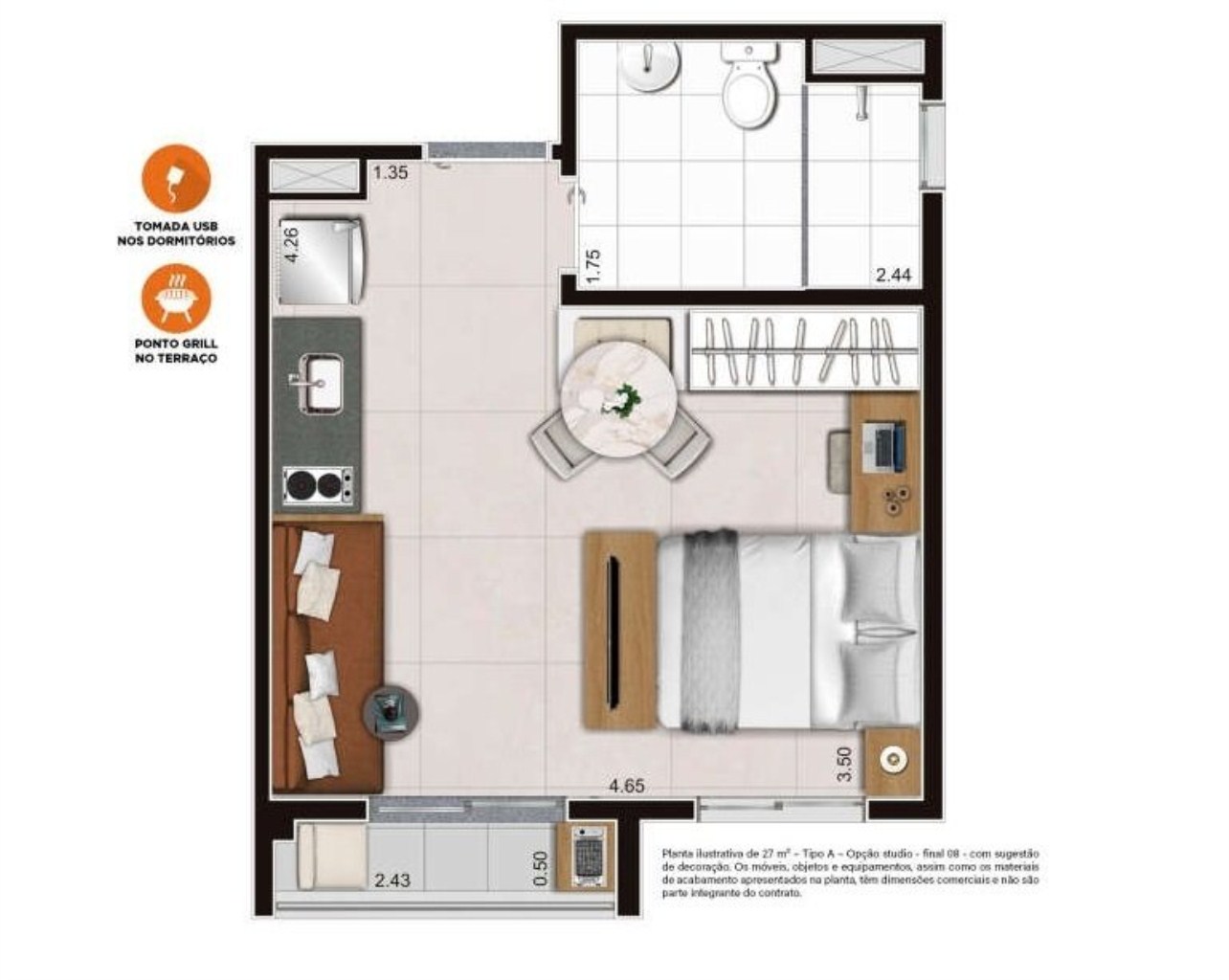 Apartamento, 1 quarto, 27 m² - Foto 27