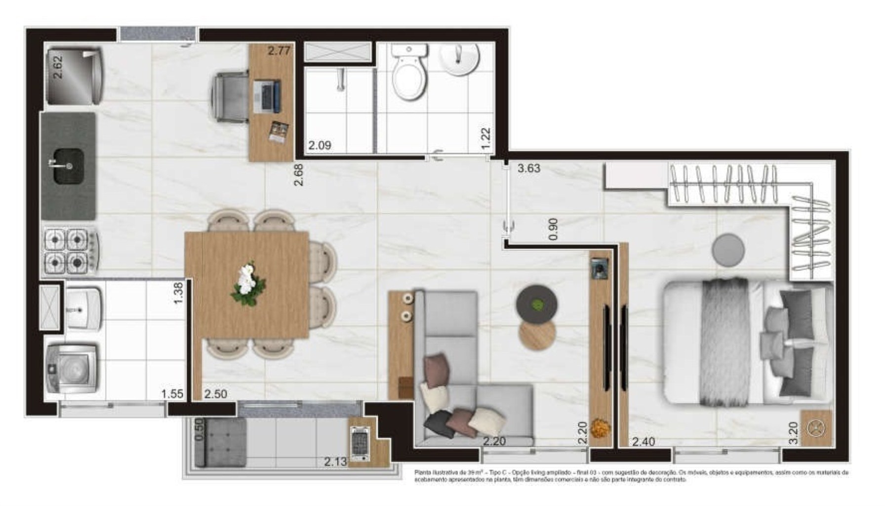 Apartamento à venda com 2 quartos, 38m² - Foto 26