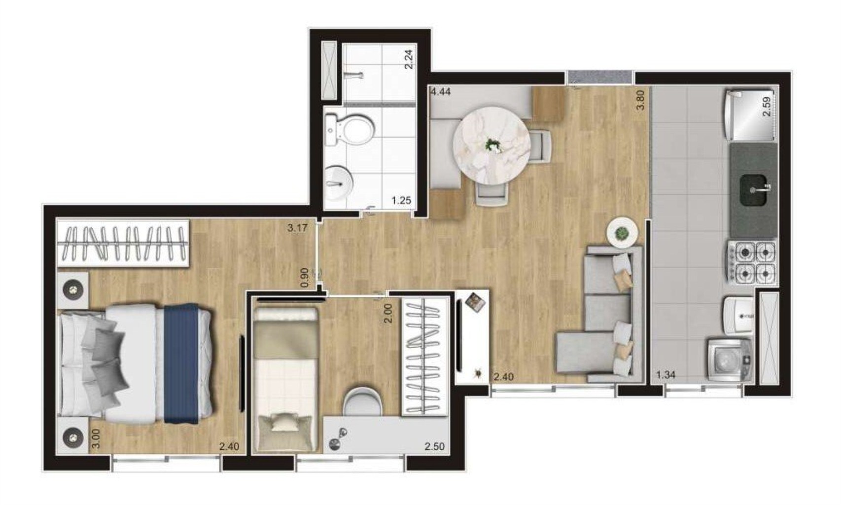 Apartamento à venda com 2 quartos, 42m² - Foto 25