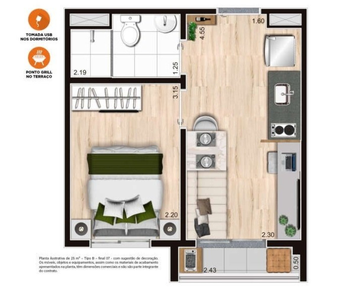 Apartamento, 1 quarto, 27 m² - Foto 24