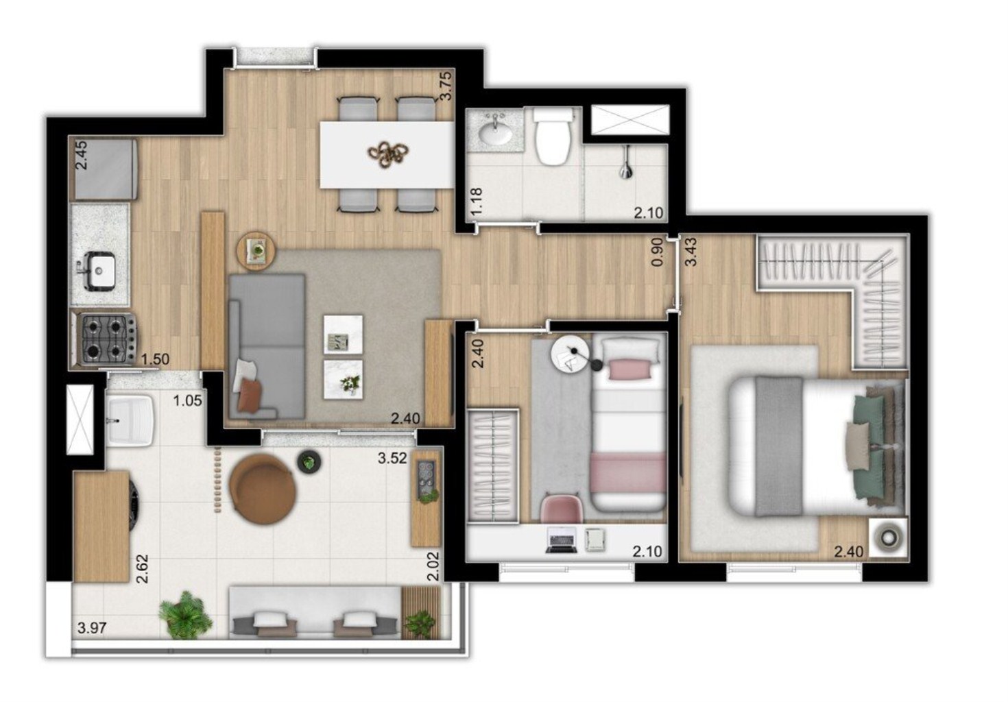 Apartamento à venda com 2 quartos, 46m² - Foto 12