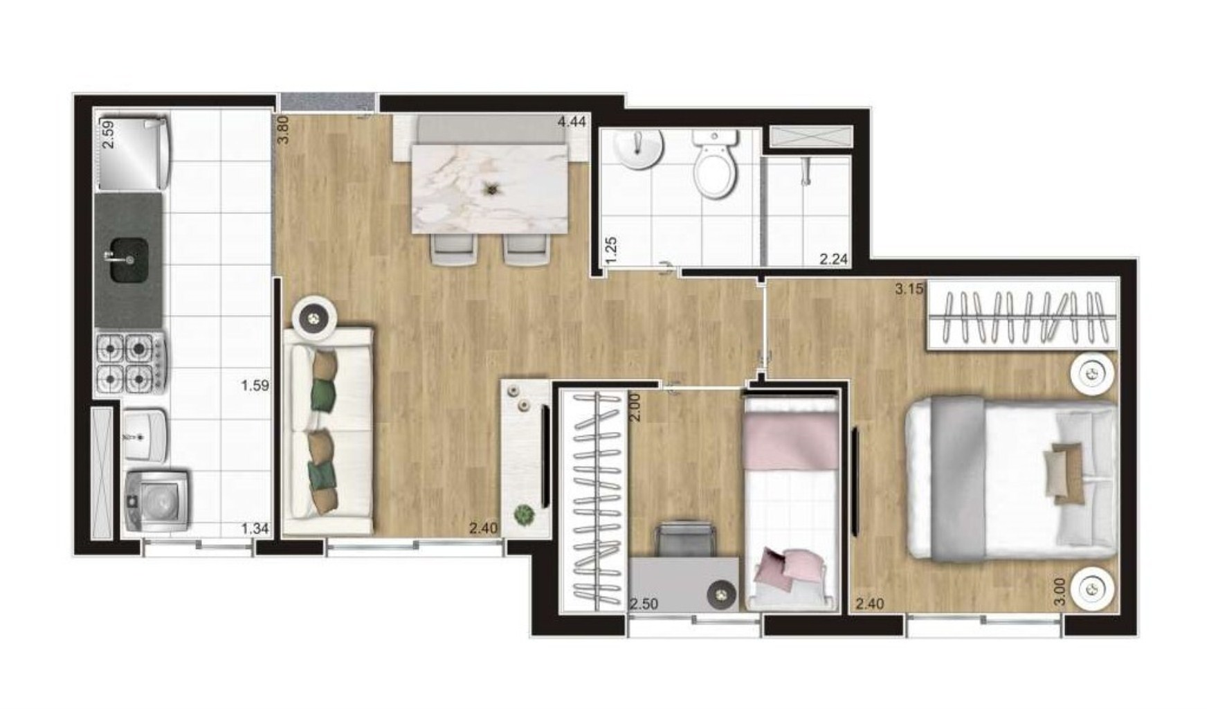 Apartamento à venda com 2 quartos, 39m² - Foto 26