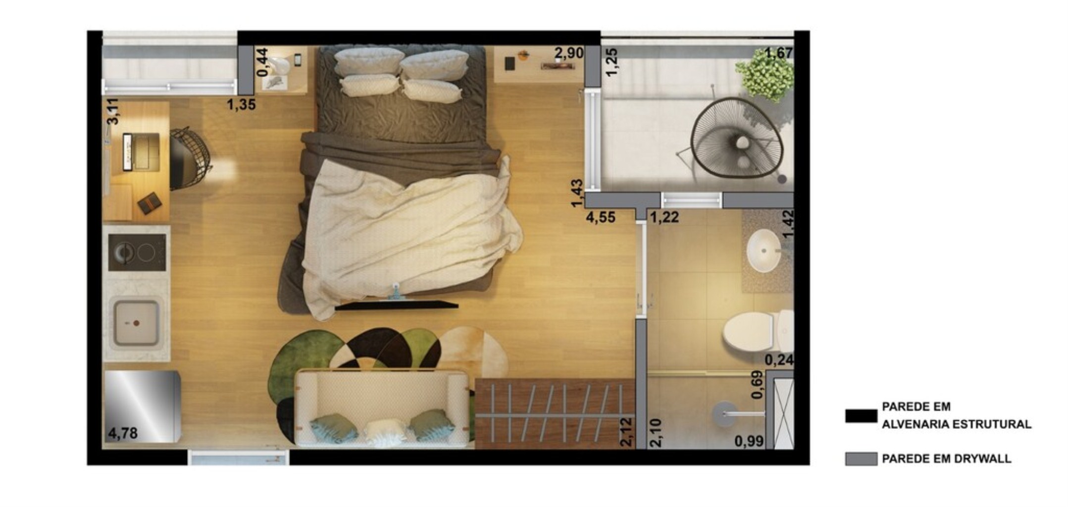 Apartamento, 1 quarto, 41 m² - Foto 19