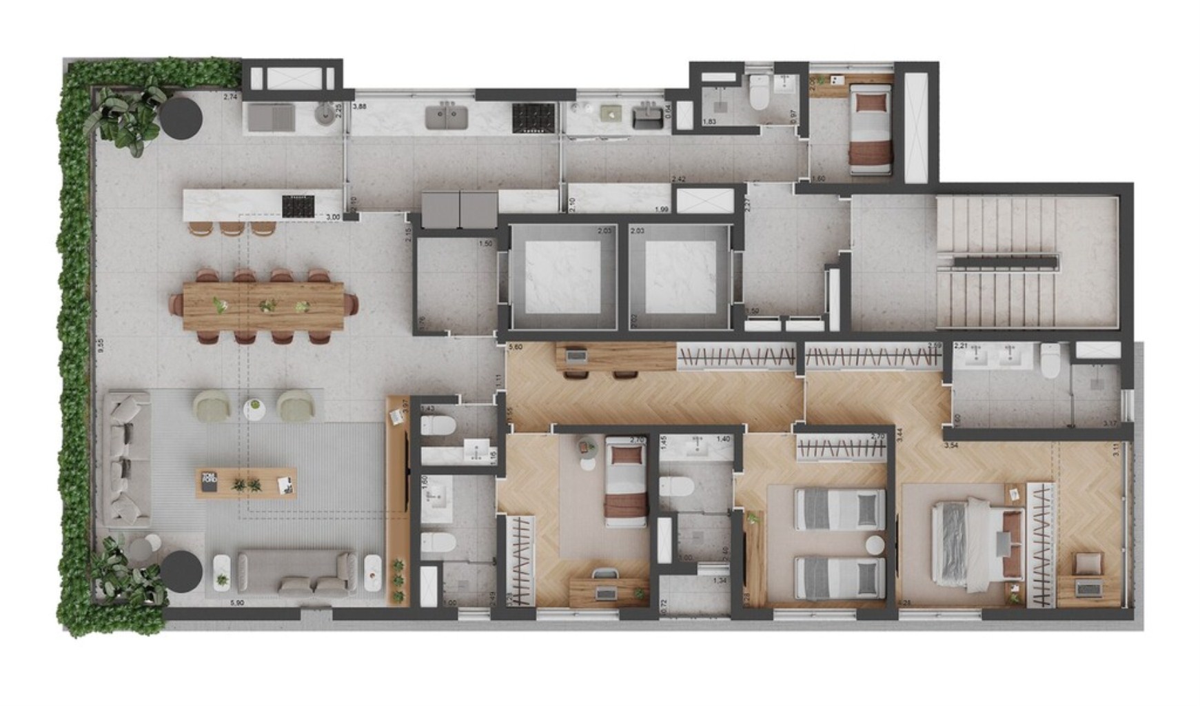 Apartamento à venda com 3 quartos, 167m² - Foto 21