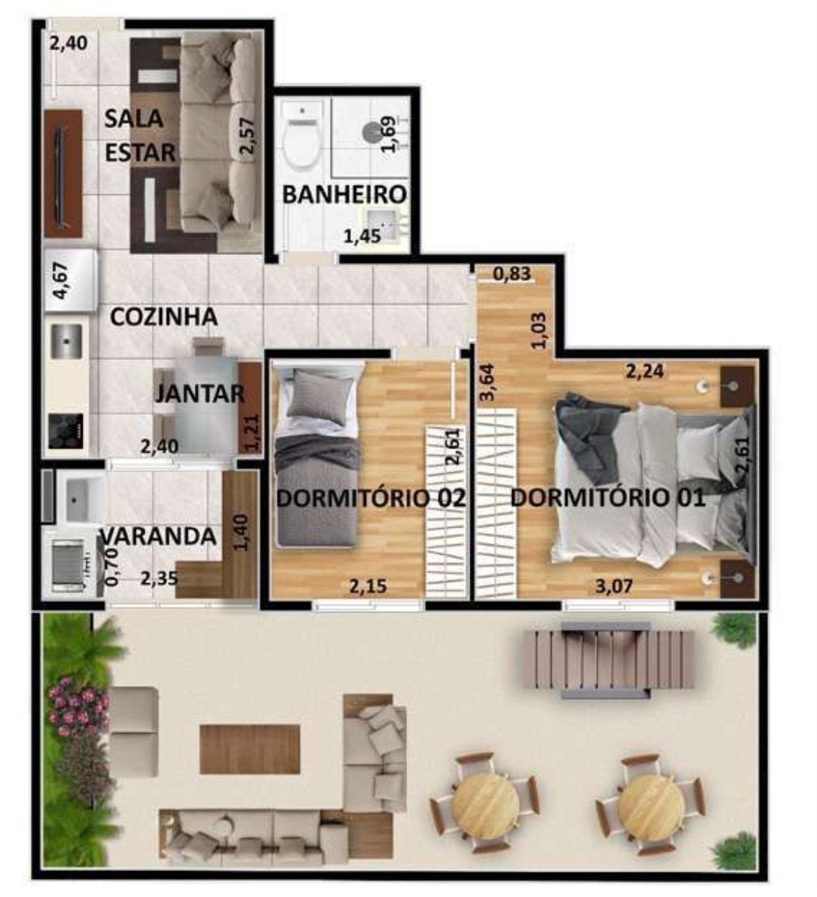 Apartamento à venda com 2 quartos, 61m² - Foto 27