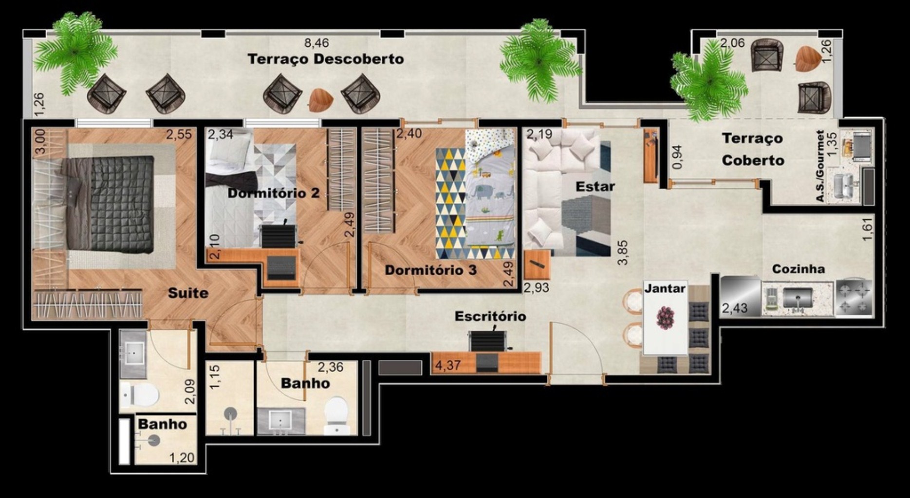 Apartamento à venda com 2 quartos, 44m² - Foto 47