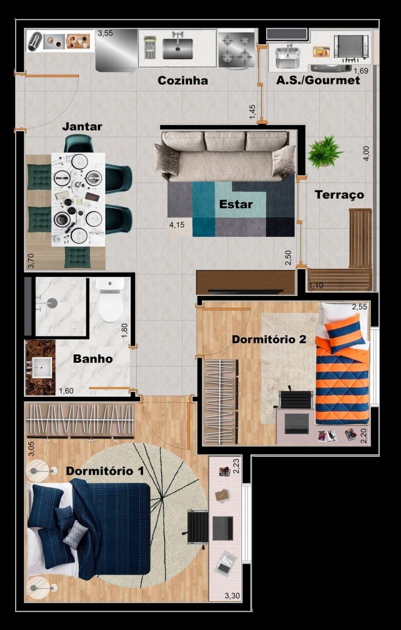 Apartamento à venda com 2 quartos, 44m² - Foto 39