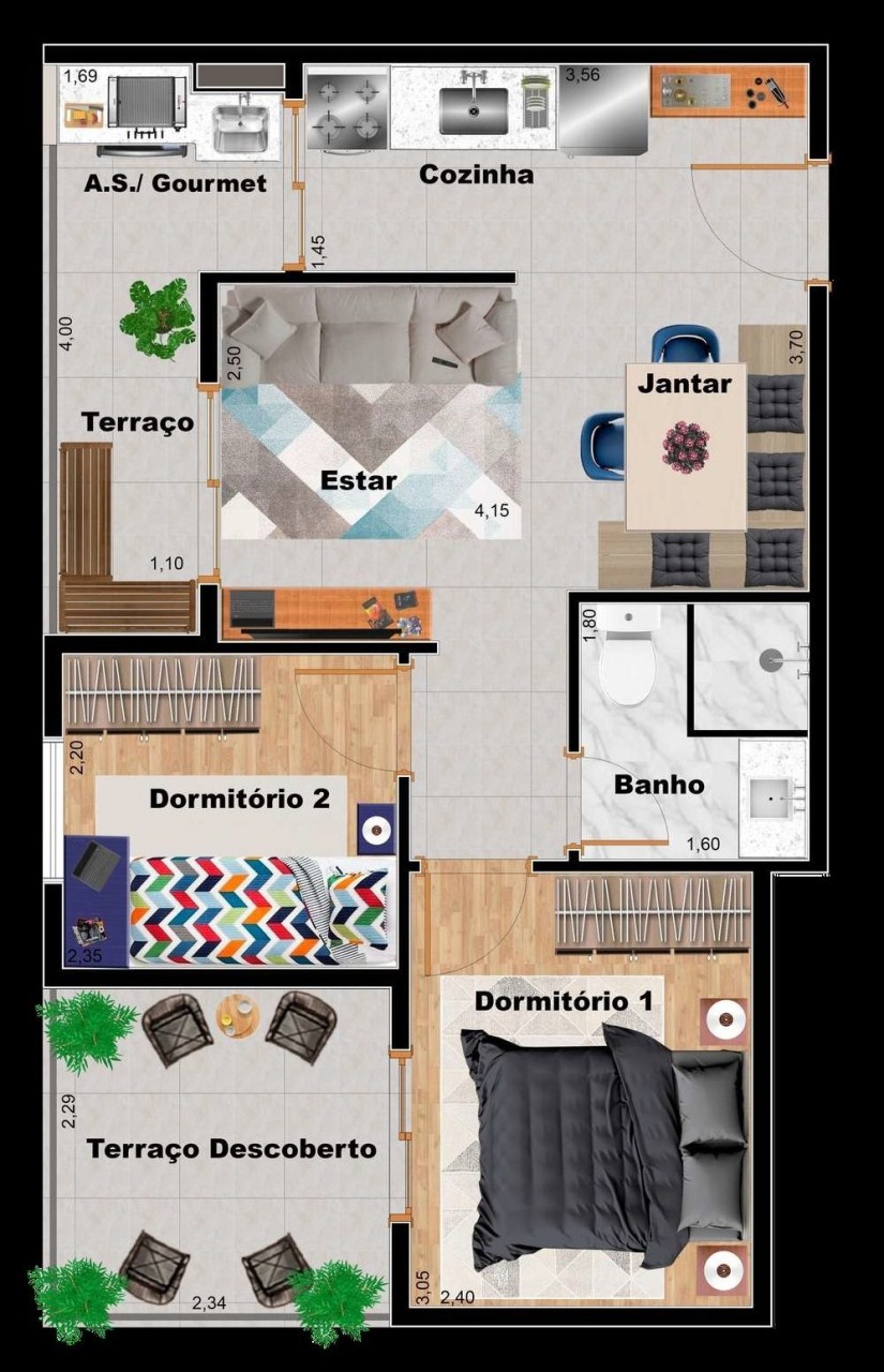 Apartamento à venda com 3 quartos, 60m² - Foto 32