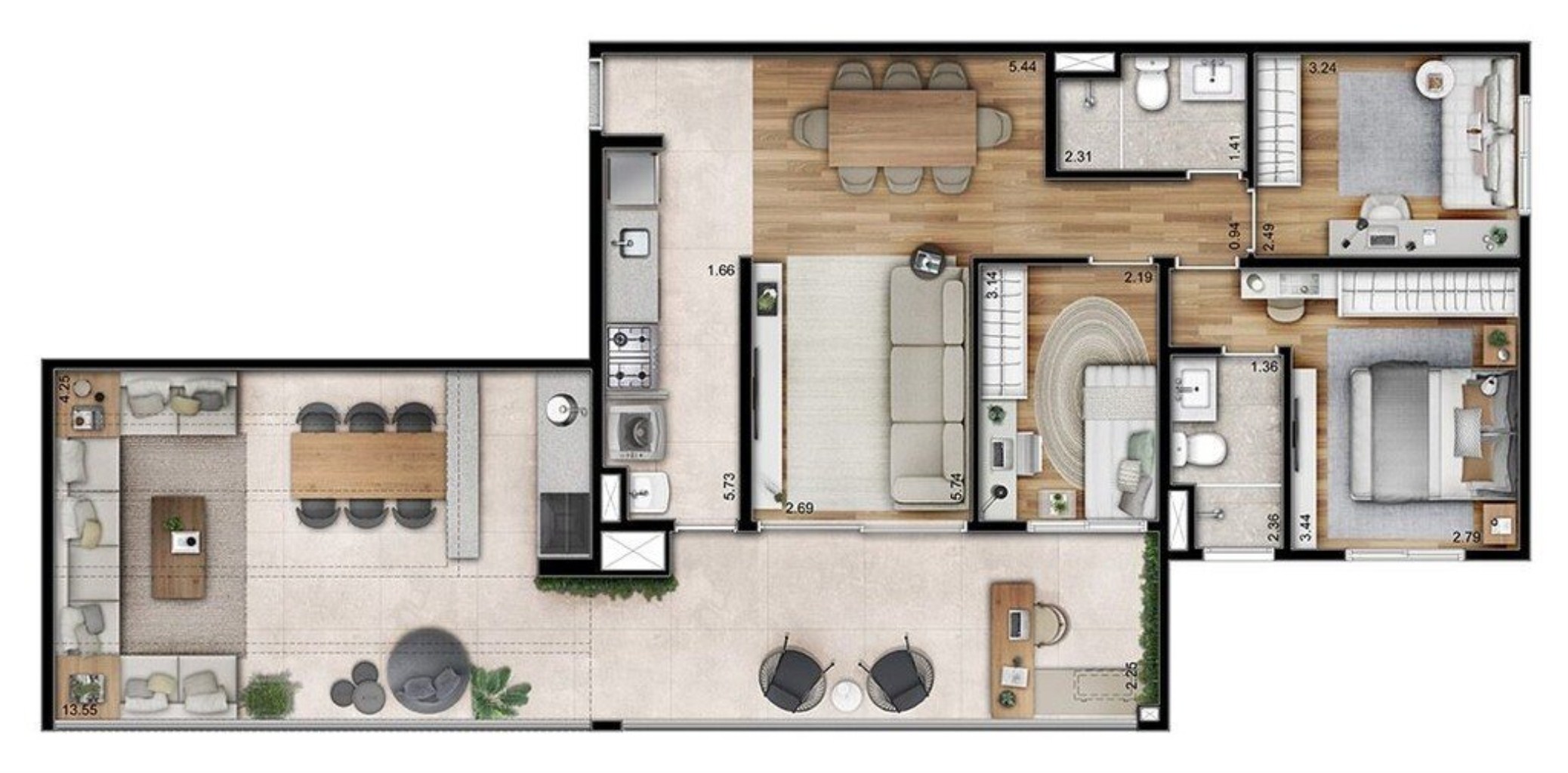 Apartamento à venda com 2 quartos, 67m² - Foto 50