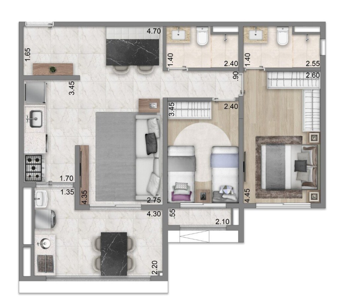 Apartamento à venda com 2 quartos, 82m² - Foto 21