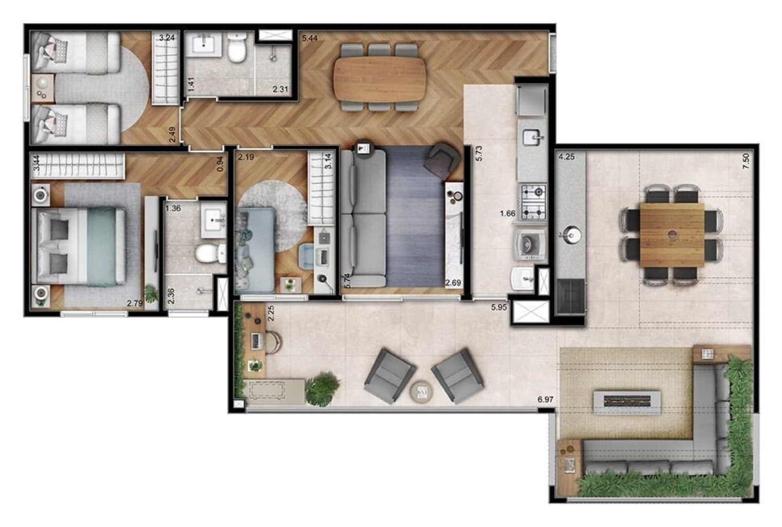 Apartamento à venda com 2 quartos, 67m² - Foto 51