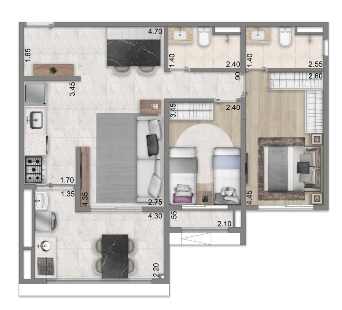 Apartamento à venda com 2 quartos, 79m² - Foto 21