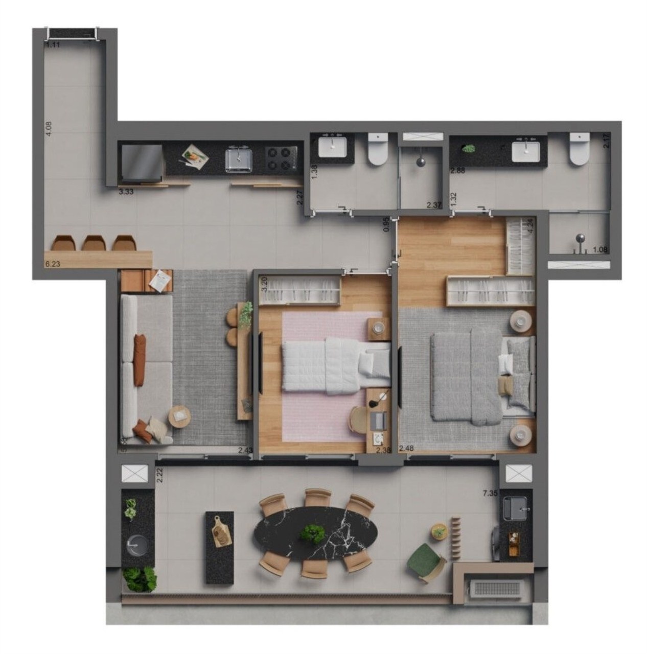 Apartamento à venda com 2 quartos, 59m² - Foto 35