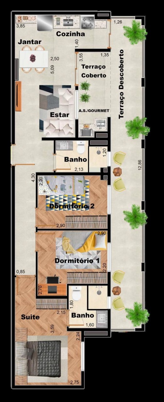 Apartamento à venda com 2 quartos, 44m² - Foto 53