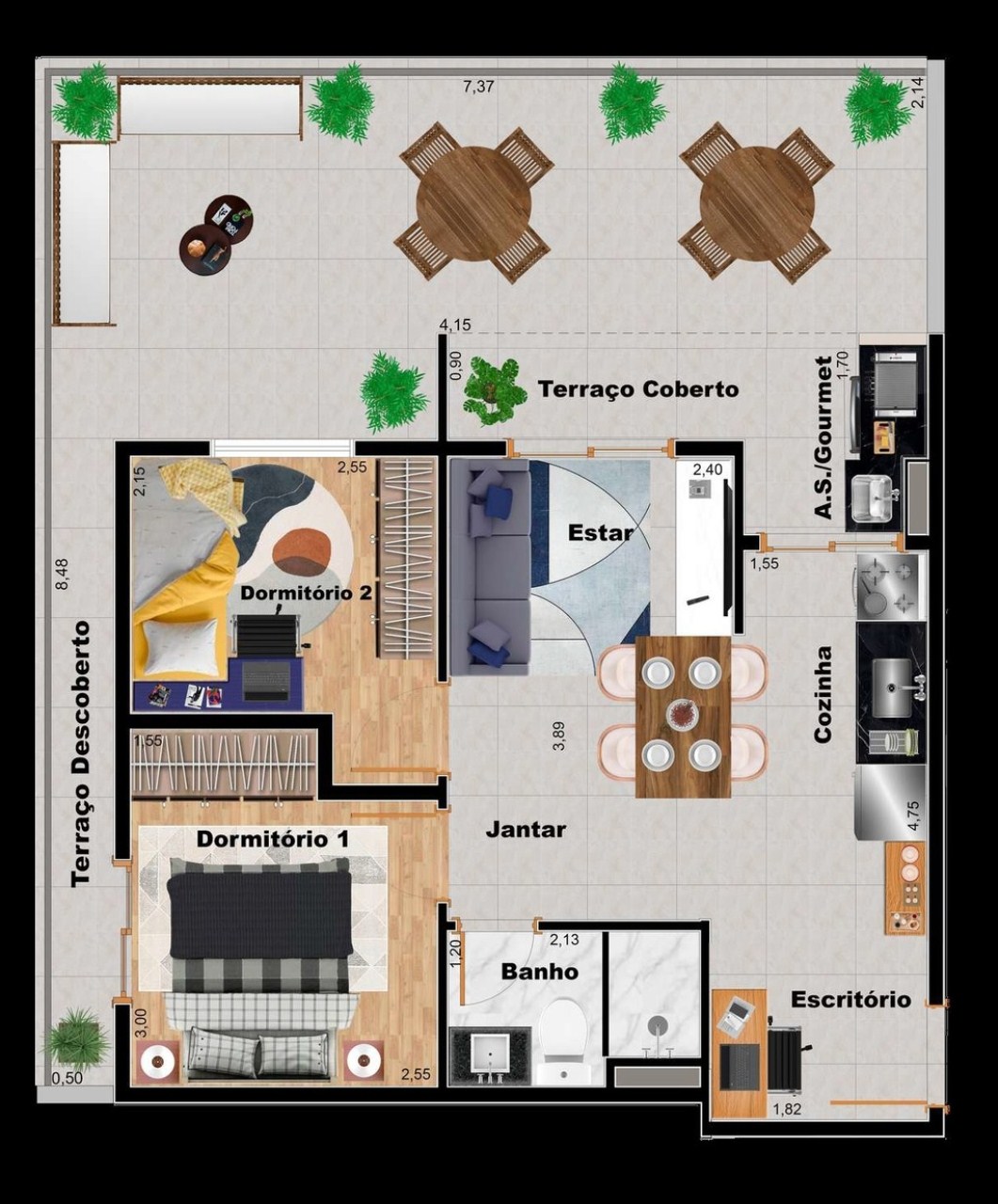 Apartamento à venda com 2 quartos, 44m² - Foto 46