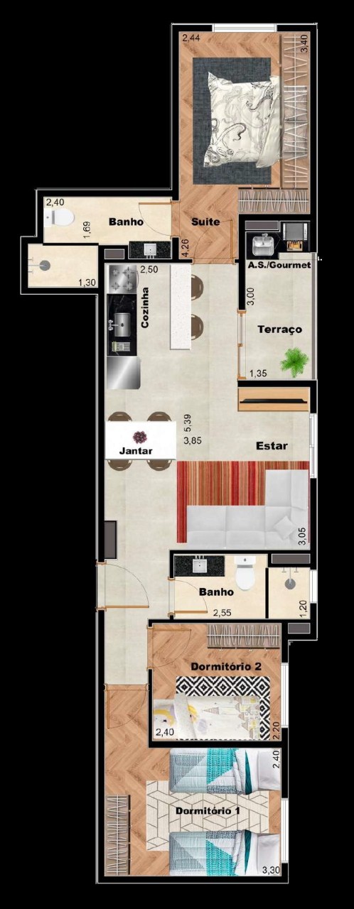 Apartamento à venda com 2 quartos, 35m² - Foto 36