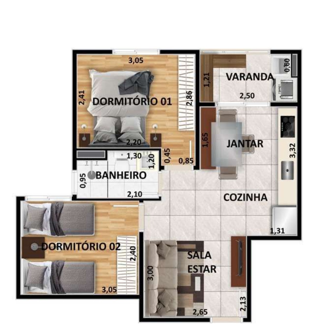 Apartamento à venda com 2 quartos, 61m² - Foto 24