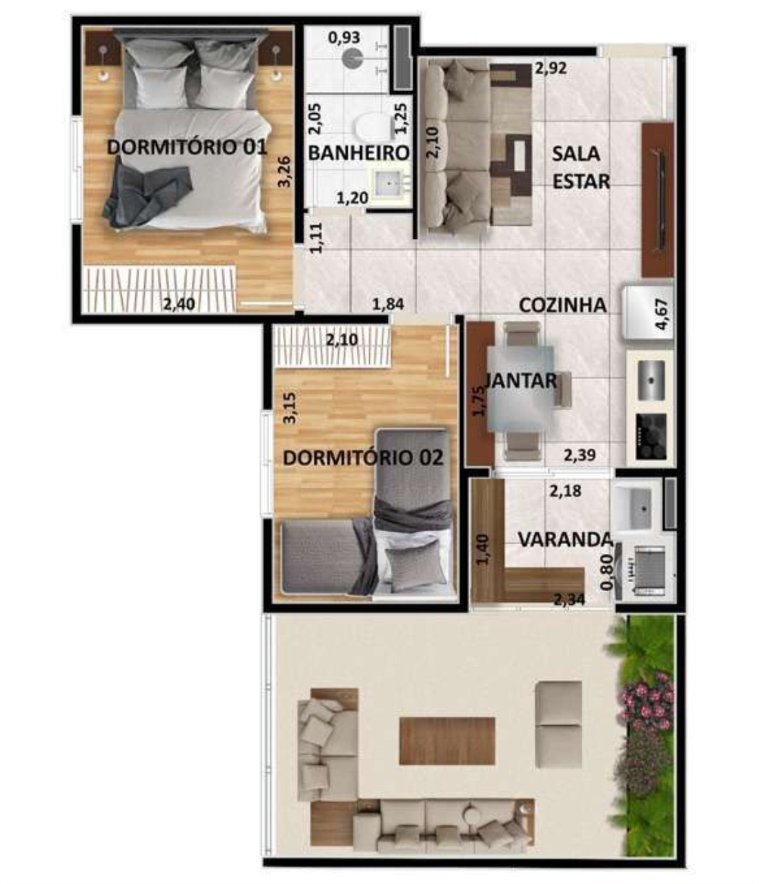 Apartamento à venda com 2 quartos, 61m² - Foto 26