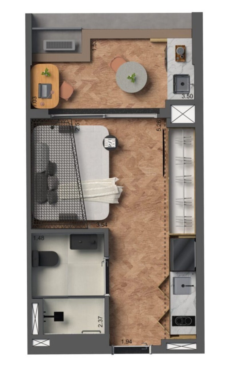 Apartamento à venda com 1 quarto, 31m² - Foto 12