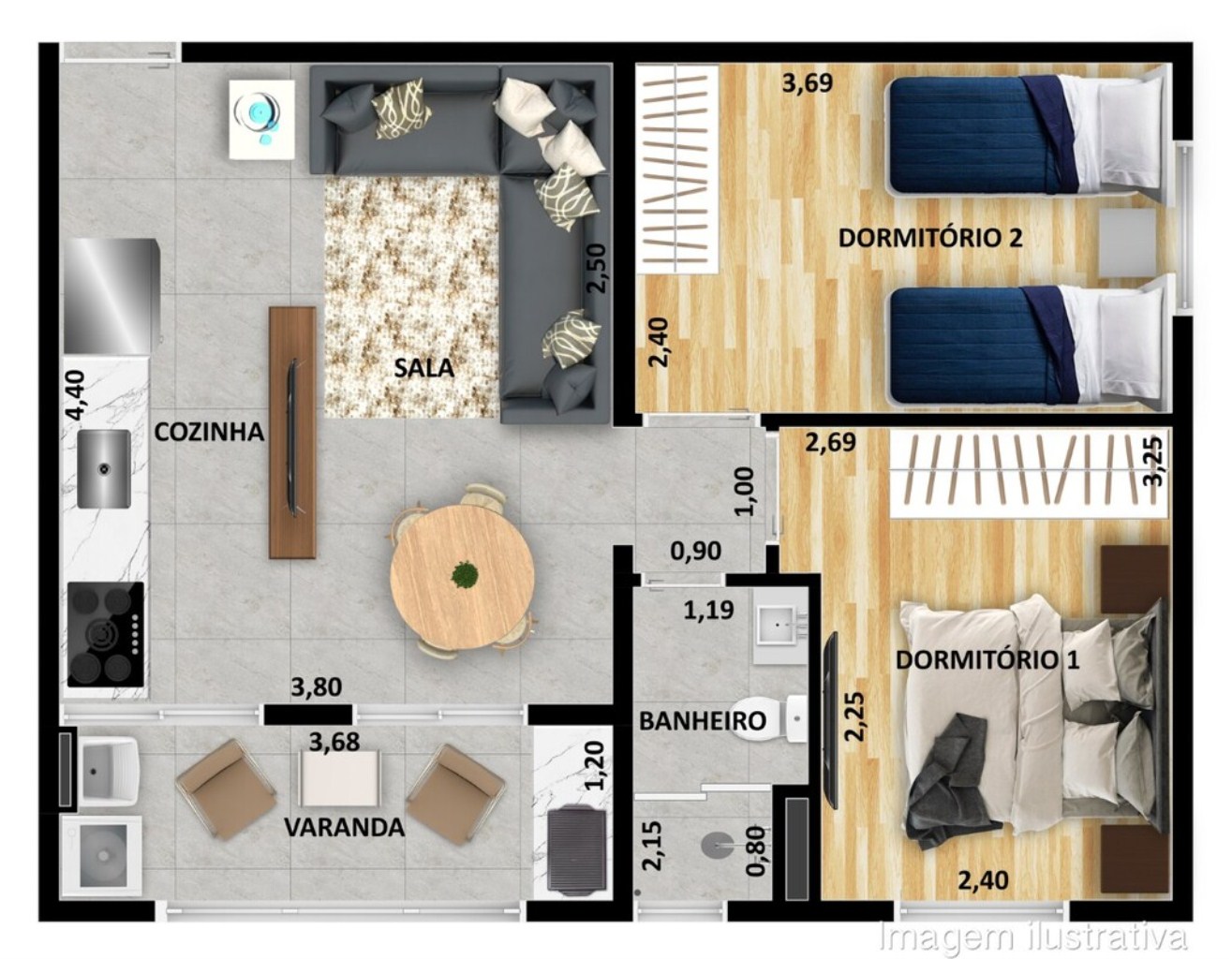 Apartamento à venda com 2 quartos, 115m² - Foto 21