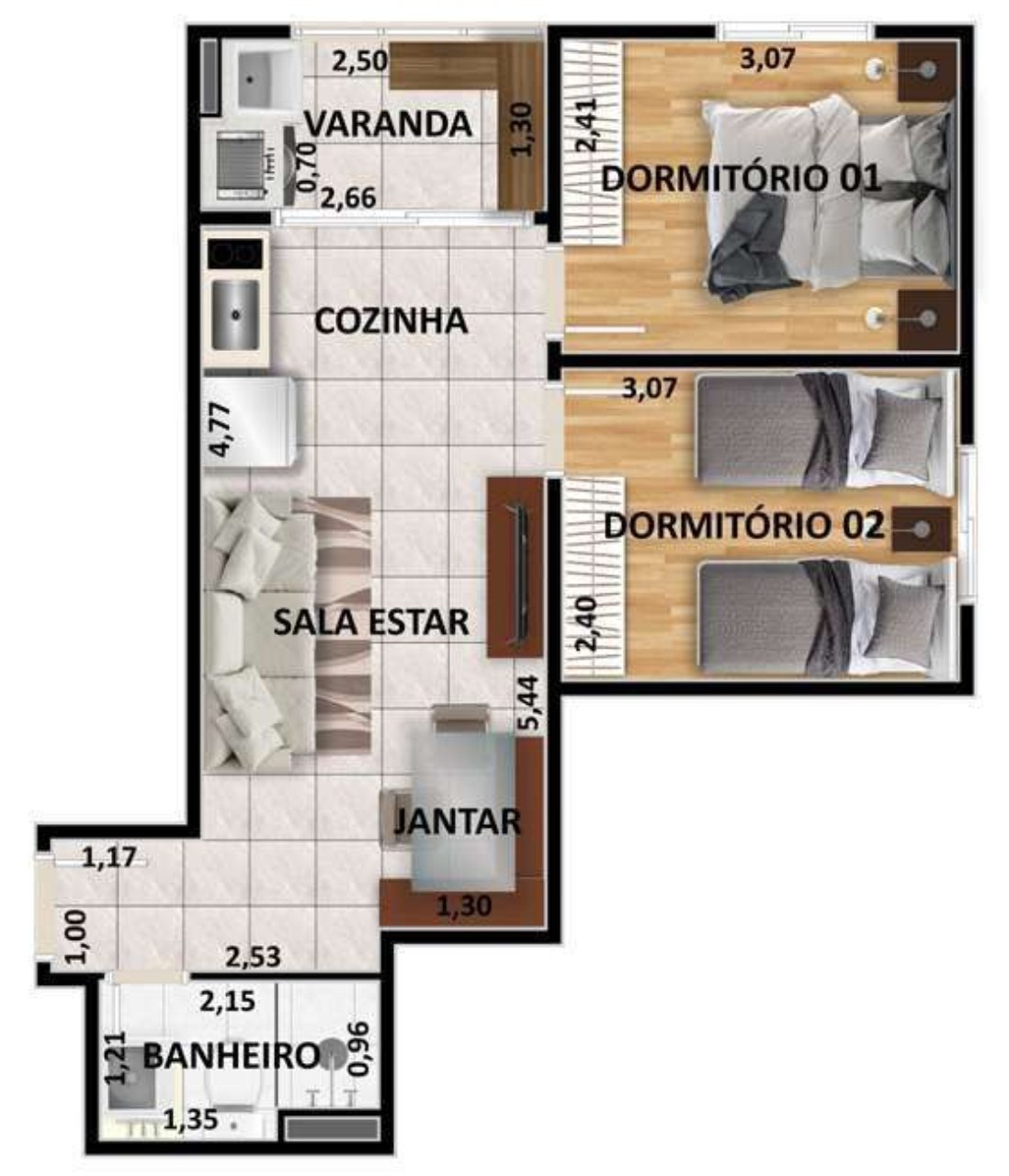 Apartamento à venda com 2 quartos, 61m² - Foto 25