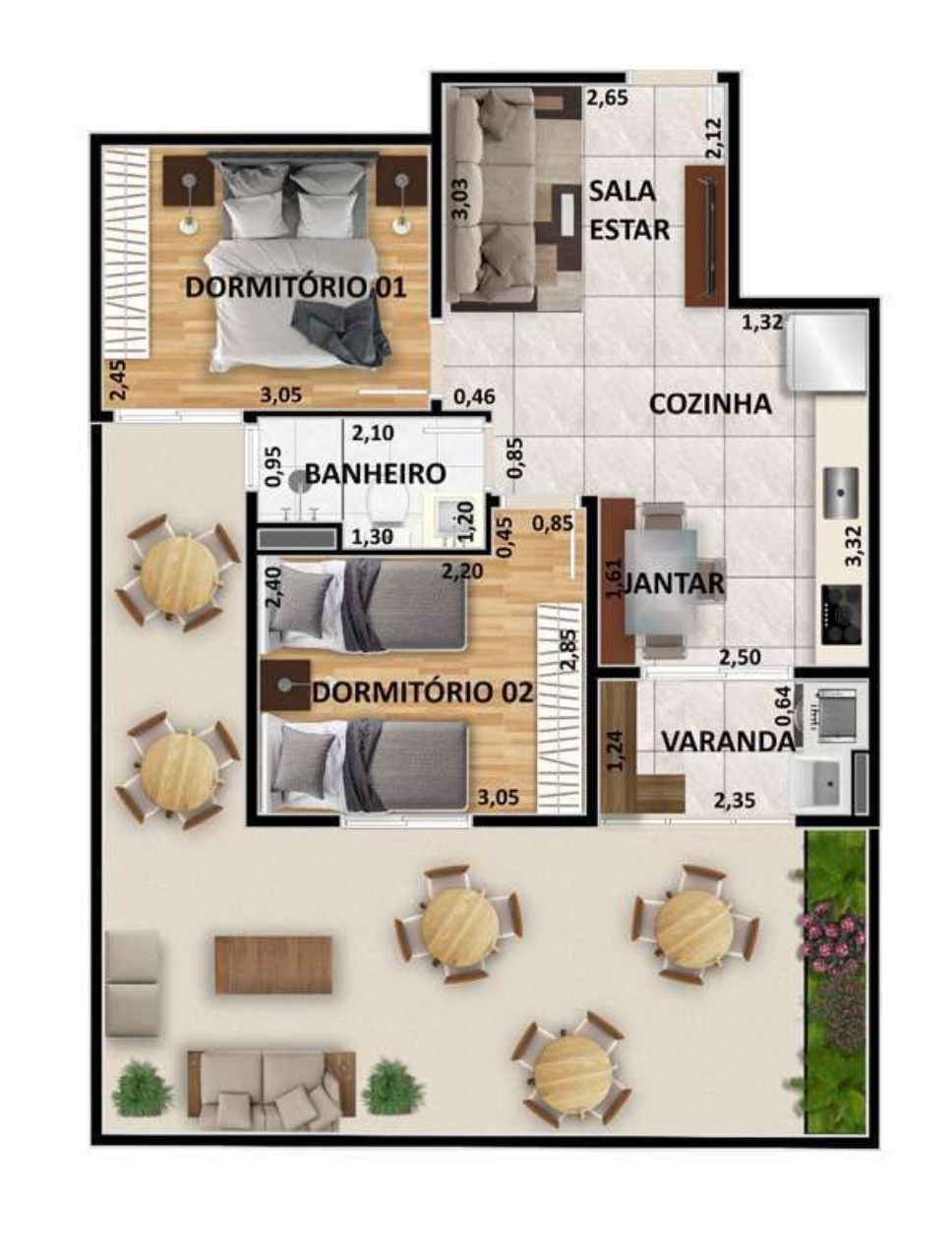 Apartamento à venda com 2 quartos, 61m² - Foto 28