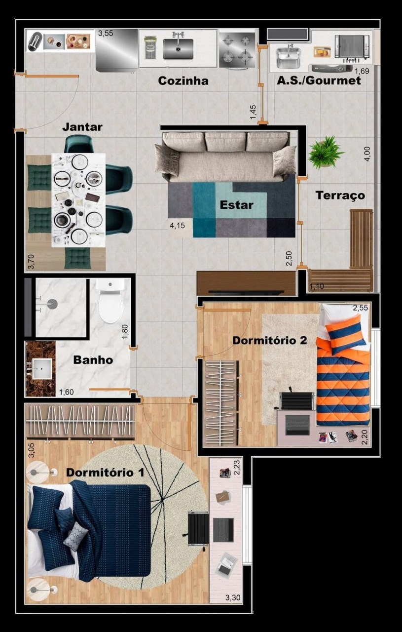 Apartamento à venda com 2 quartos, 41m² - Foto 39