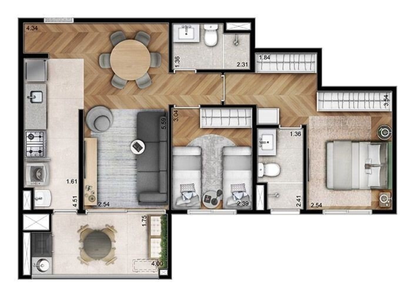 Apartamento à venda com 2 quartos, 67m² - Foto 48
