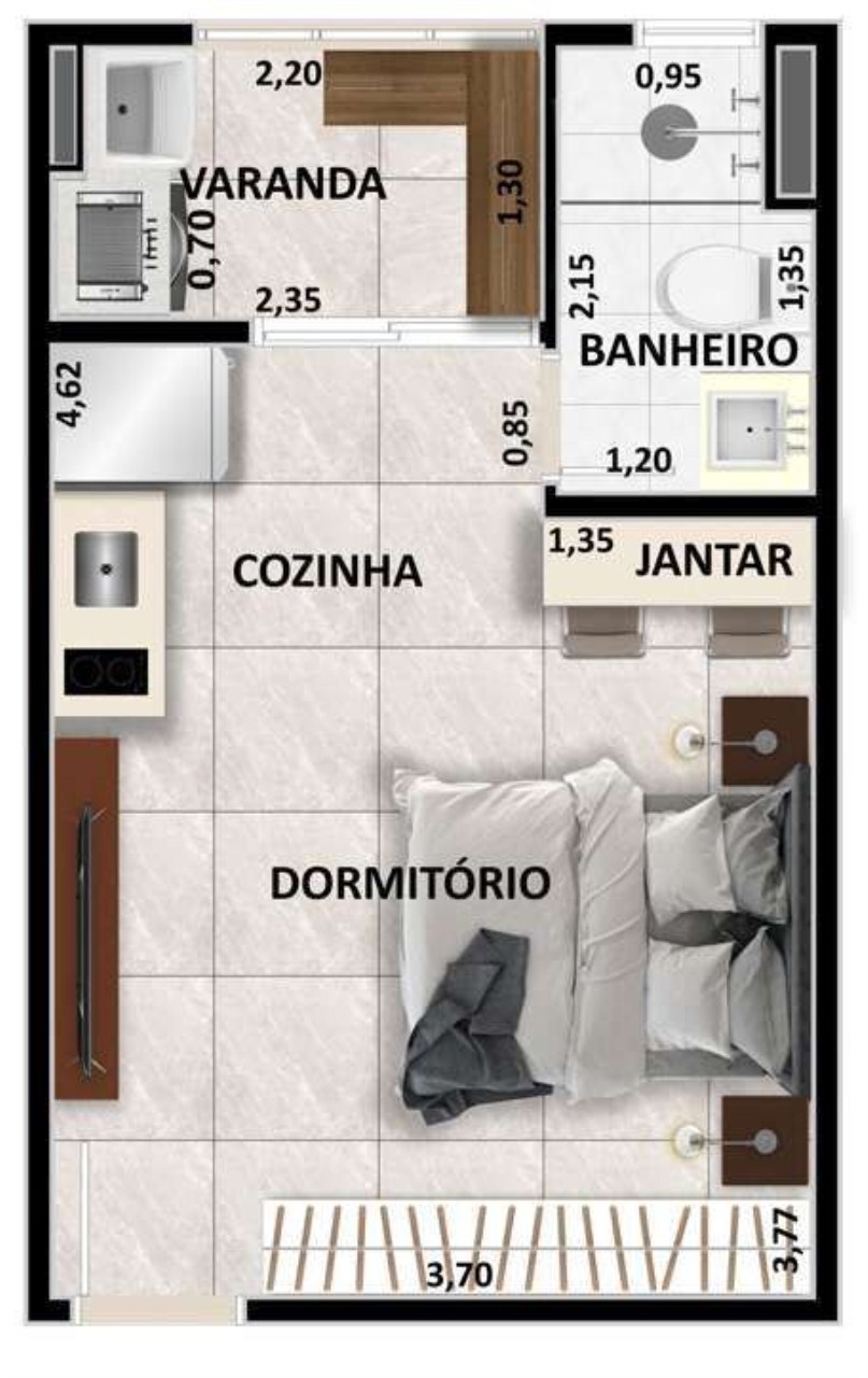 Apartamento à venda com 2 quartos, 61m² - Foto 14