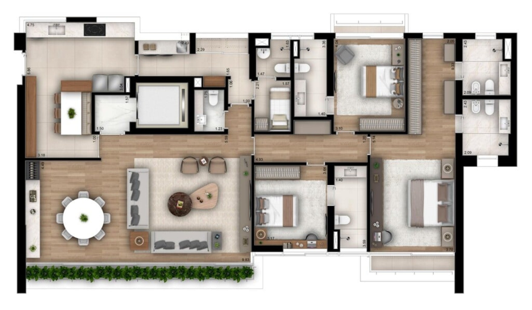 Apartamento à venda com 4 quartos, 293m² - Foto 25