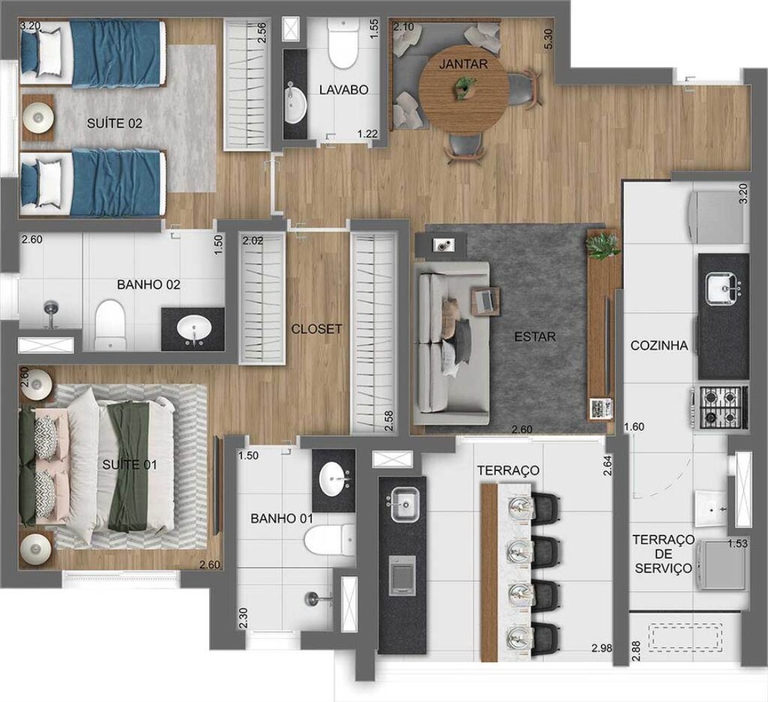 Apartamento à venda com 2 quartos, 79m² - Foto 34