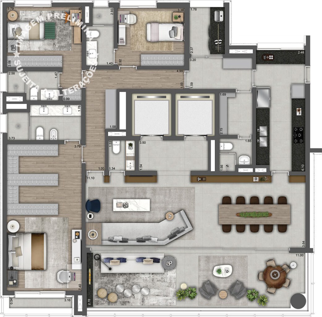 Apartamento à venda com 4 quartos, 298m² - Foto 21