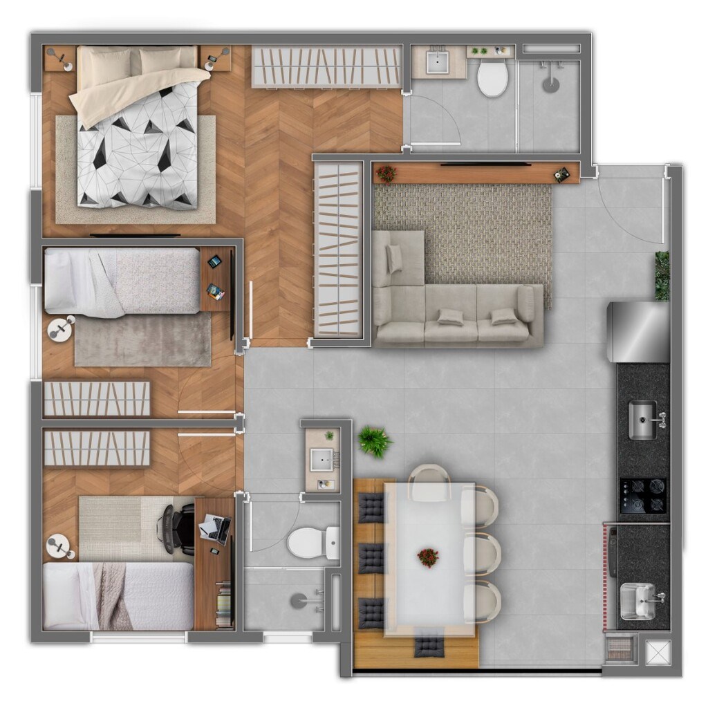 Apartamento à venda com 3 quartos, 60m² - Foto 13