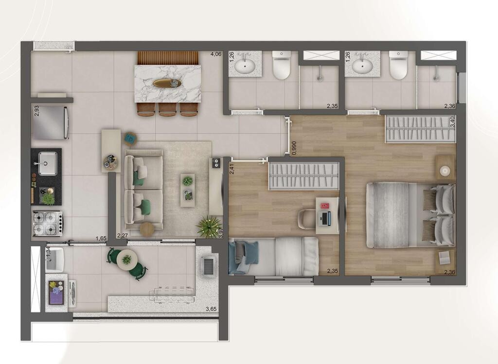 Apartamento, 2 quartos, 49 m² - Foto 24