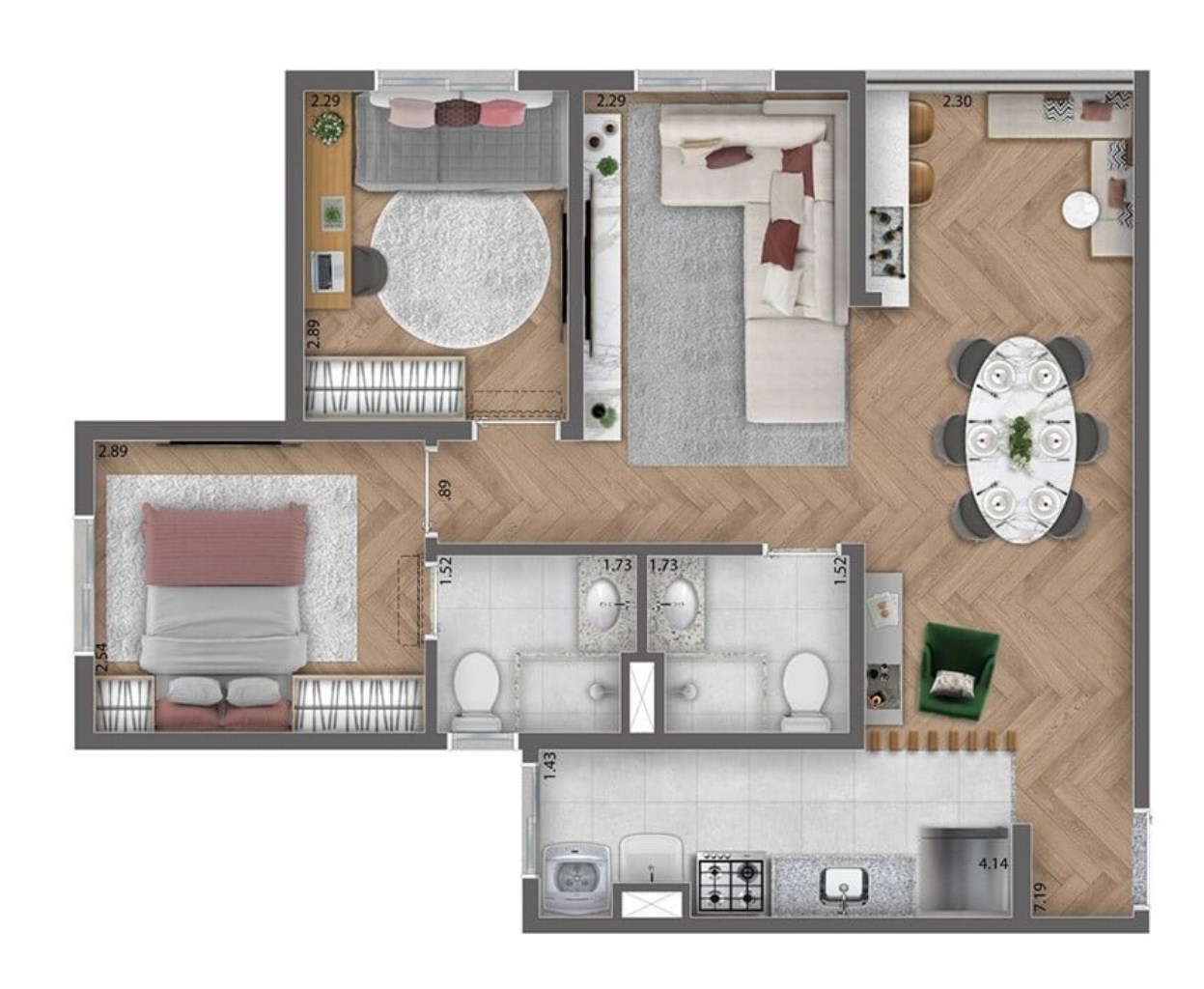 Apartamento, 3 quartos, 70 m² - Foto 28