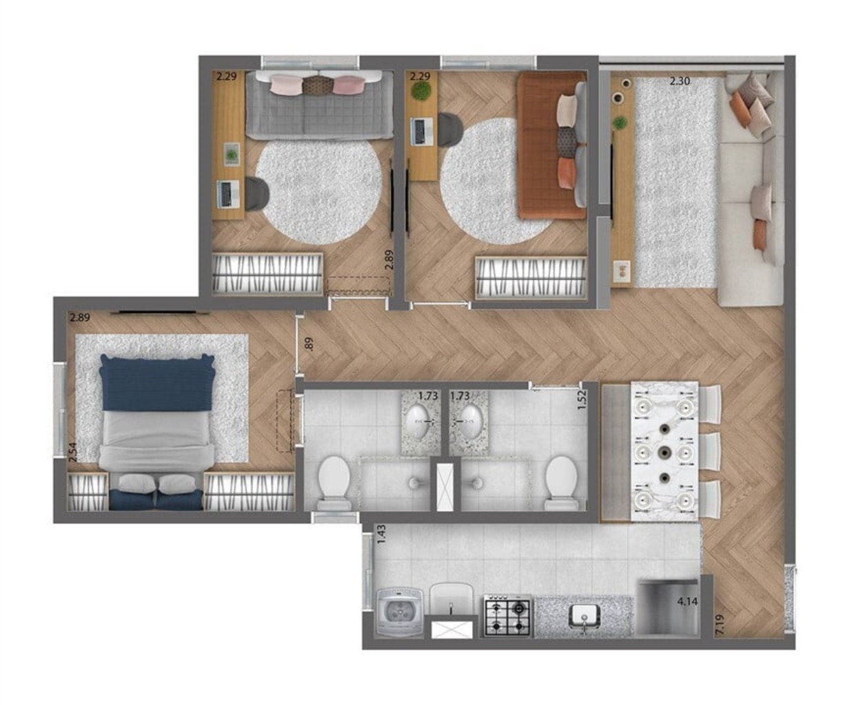 Apartamento, 3 quartos, 70 m² - Foto 26
