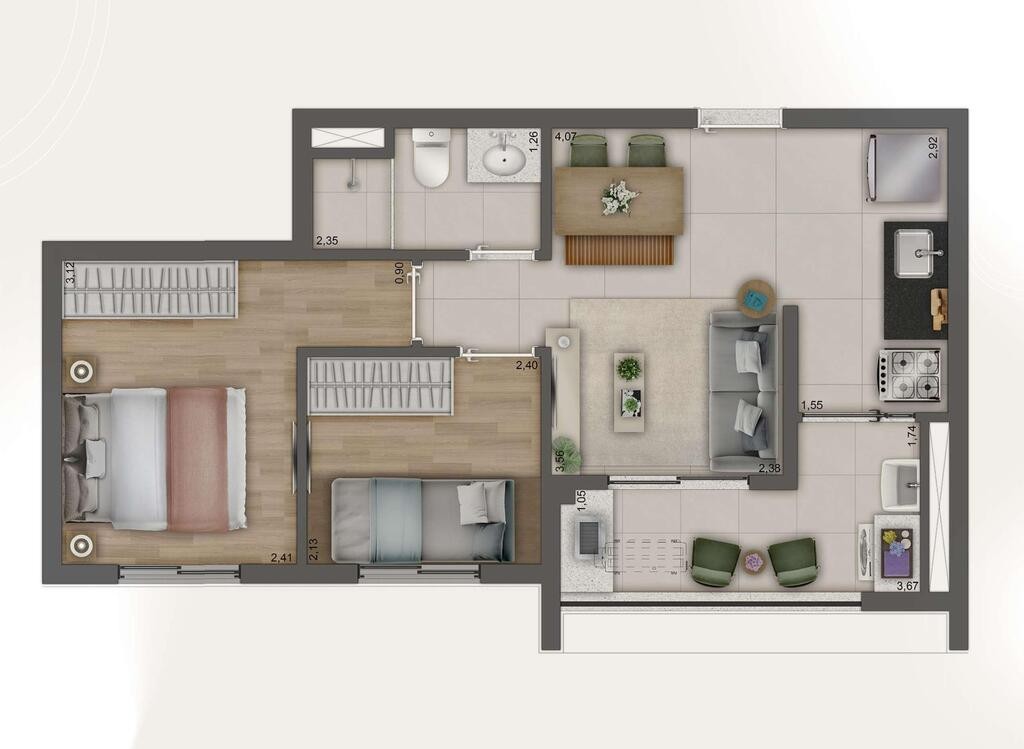 Apartamento, 2 quartos, 49 m² - Foto 22