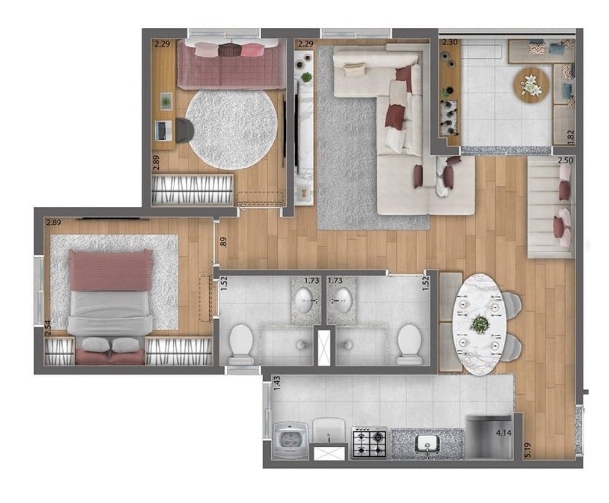 Apartamento, 3 quartos, 70 m² - Foto 29