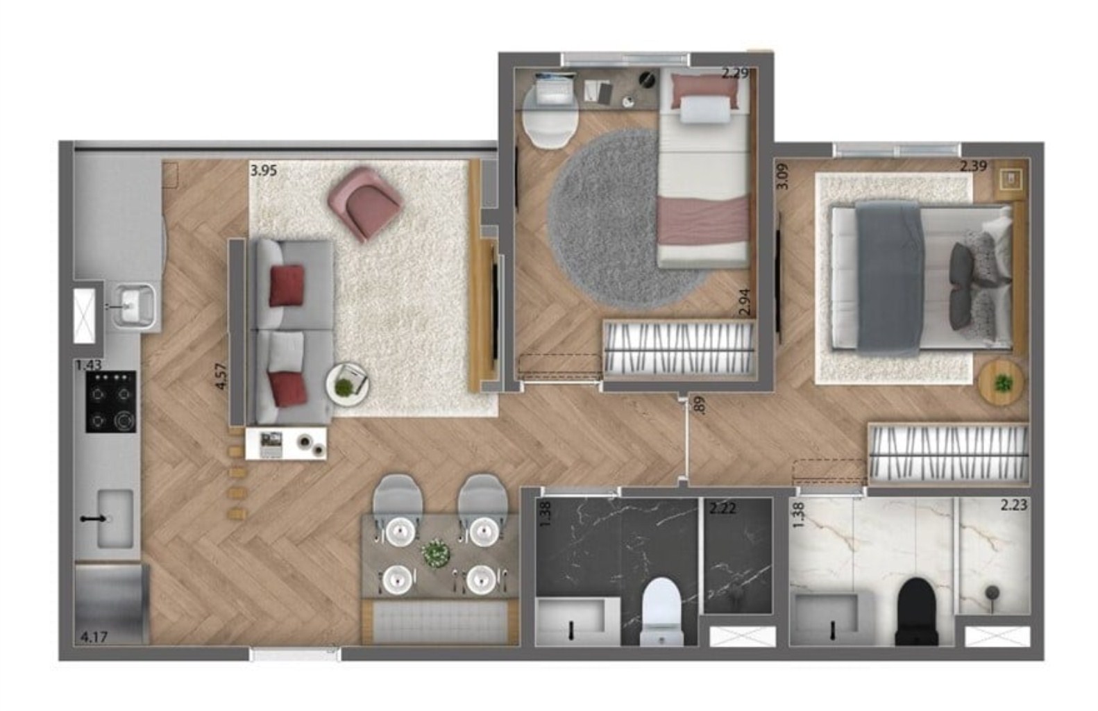 Apartamento, 3 quartos, 70 m² - Foto 22