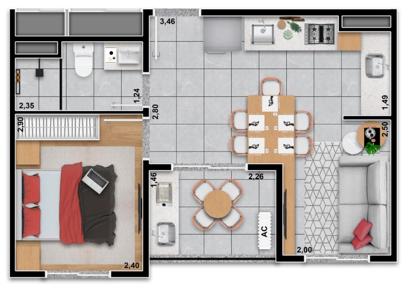 Apartamento à venda com 2 quartos, 40m² - Foto 31