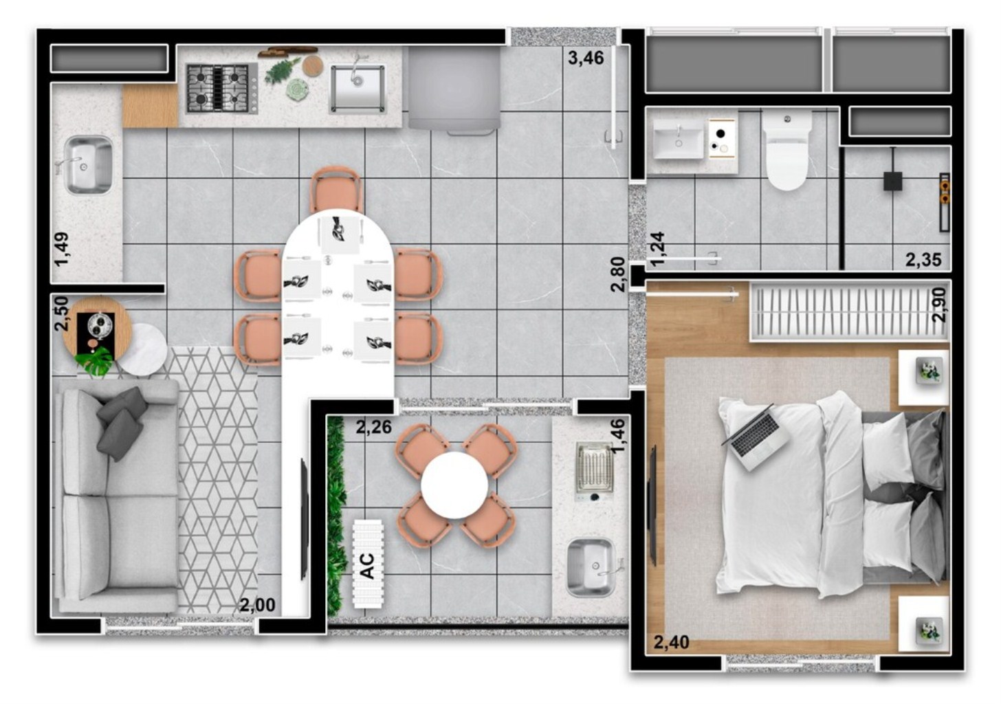 Apartamento à venda com 1 quarto, 40m² - Foto 30