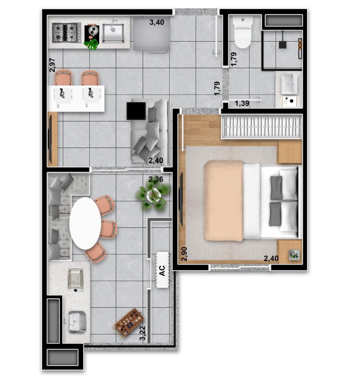 Apartamento à venda com 2 quartos, 40m² - Foto 26