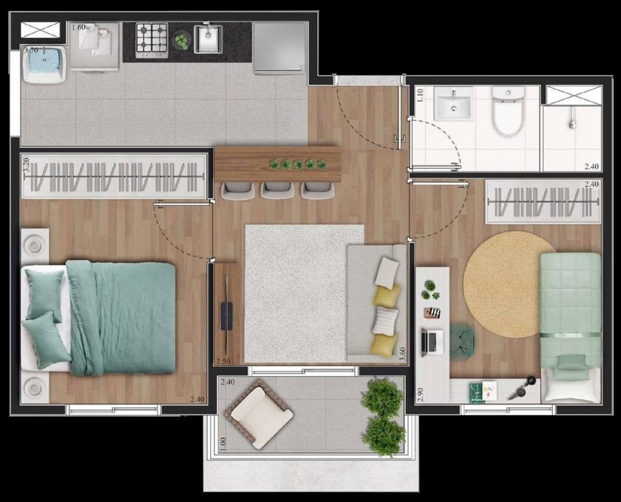 Apartamento, 2 quartos, 36 m² - Foto 17